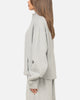 American Thrift Leisure Quarter Zip Mock Neck Sweater Grey Marle