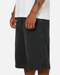 X-Large Baggy Bull Denim 91 Shorts Faded Black