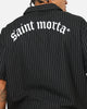 Saint Morta Gothic Pinstripe Button Up Shirt Jet Black
