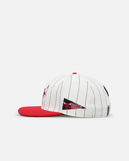 Pro Standard Chicago Bulls Pinstripe Wool Snapback Eggshell/Yellow