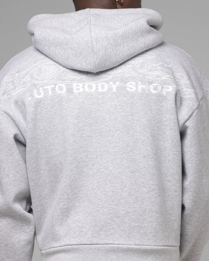 Loiter Body Shop Hoodie Grey Marle