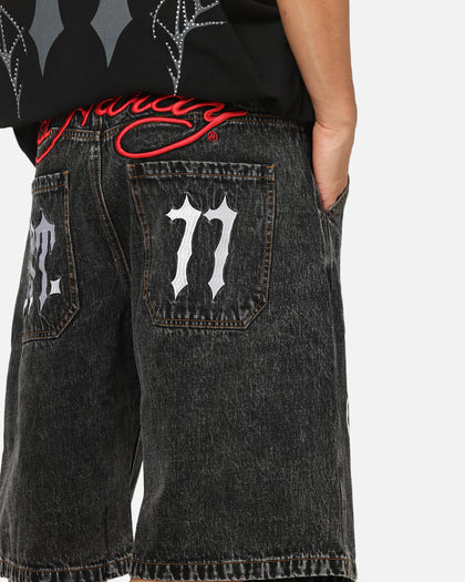 Ed Hardy Established 77 Denim Jorts Black