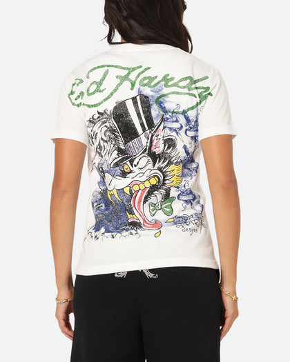Ed Hardy Wolf Vintage T-Shirt Off White