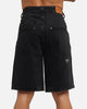 Saint Morta Amplus Gothic Denim Jort Shorts Black Shadow
