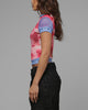 Loiter Women's Dark Magician Girl Mesh T-Shirt Pink Camo
