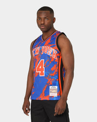 Mitchell & Ness New York Knicks Nate Robinson #4 '05-'06 Marble Swingman Jersey Blue