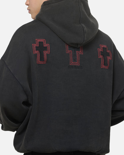 Saint Morta Requiem Boxy Hoodie Washed Black