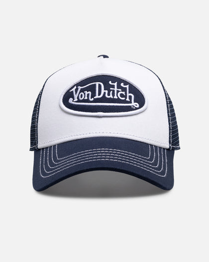 Von Dutch Navy & White Trucker Snapback Dark Navy