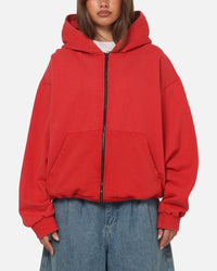 American Thrift Zip Hoodie Washed Red