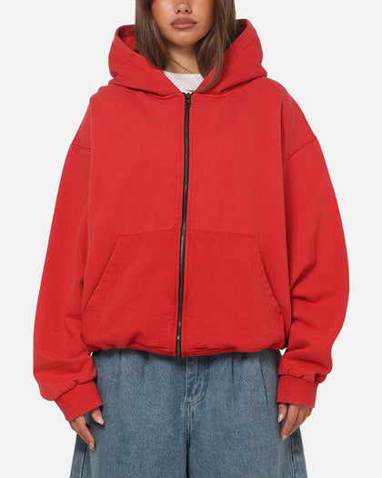 American Thrift Zip Hoodie Washed Red