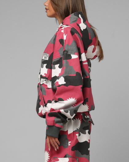 Loiter X WWE Dudley Boyz Camo Zip Jacket Red Camo