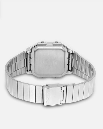 Casio A130WE-3ADF Silver/Green
