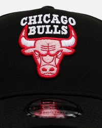 New Era Chicago Bulls 'Black And Pink' 9FORTY A-Frame Snapback Black/Pink