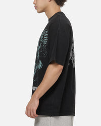 Saint Morta Wings Of Flight Boxy T-Shirt Washed Black