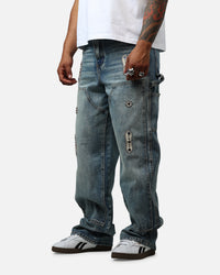 MNML Ultra Baggy Western Jewel Jeans Blue
