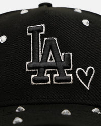 New Era Los Angeles Dodgers 'Black Satin Hearts' 9FORTY A-Frame Snapback Black