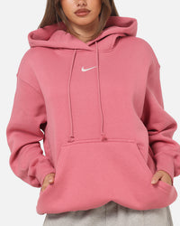 Nike Women's Sportswear Phoenix Fleece Oversized Pullover Hoodie Peony/Sail