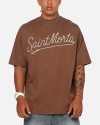 Saint Morta Pearl Script T-Shirt Washed Brown