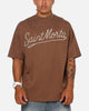 Saint Morta Pearl Script T-Shirt Washed Brown