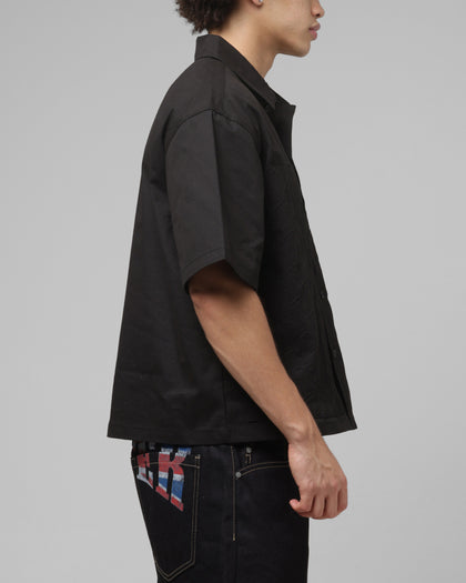 Loiter Work Wear Button Up Shirt Black