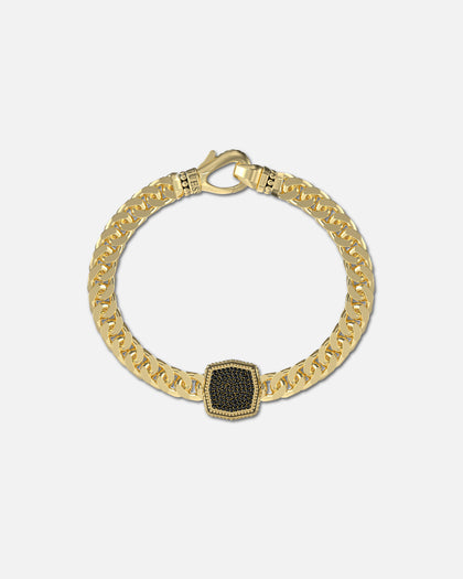Guess Mainline Back To Black Octagon Bracelet Gold