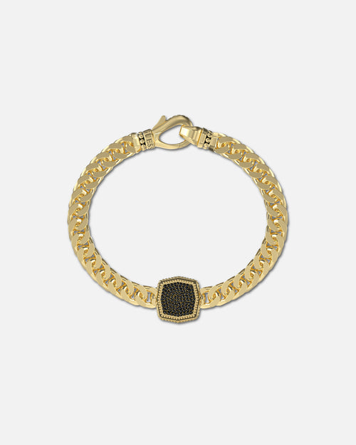 Guess Mainline Back To Black Octagon Bracelet Gold