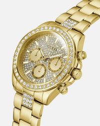 Guess Mainline Victor Crystal Champ Bracelet Watch Gold