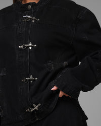 Loiter Thrasher Jacket Washed Black
