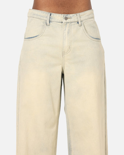 Ed Hardy Wide Leg Skull Jeans Sage