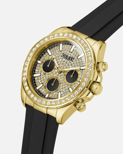 Guess Mainline Victor Crystal Bracelet Watch Gold/Black