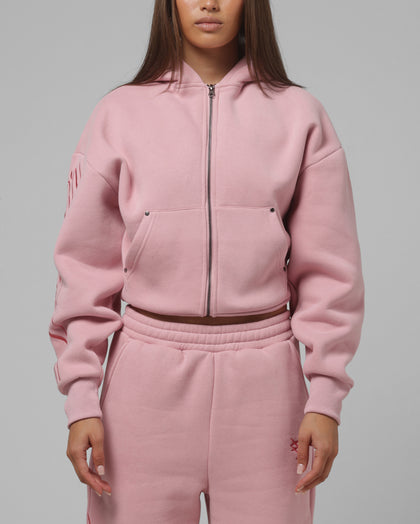 Loiter Women's In Script Zip Hoodie Orchid Pink