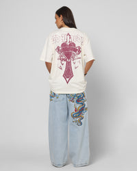 Ed Hardy Sacred Heart T-Shirt Off White