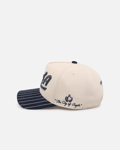 Mitchell & Ness Los Angeles Dodgers 'Visor Stripes' Pro Pinch Snapback Natural