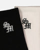 Saint Morta Monogram Crew Socks 2 Pack Black