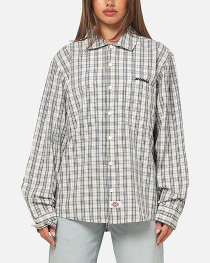 Dickies Poplin Wellsville Long Sleeve Shirt Egret