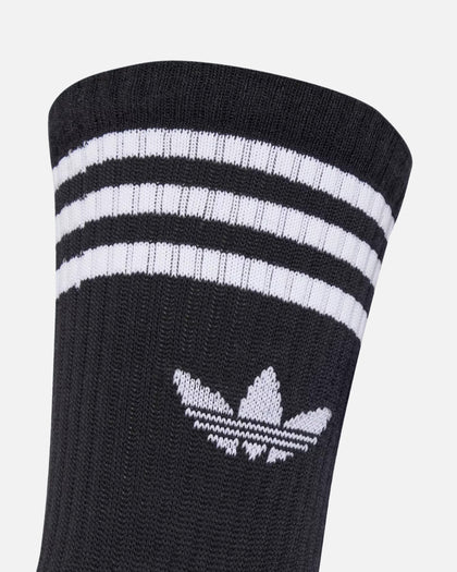Adidas 3-Stripes Crew Socks 3 Pack Black/White