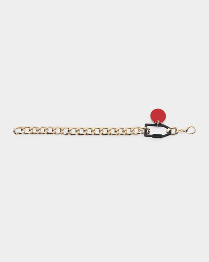 Wild for the Weekend Slam Dunk Basketball Bracelet Black/Gold/Red