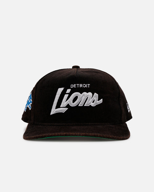 New Era Detroit Lions 'Washed Black NFL Golfer' Corduroy Golfer Snapback Washed Black