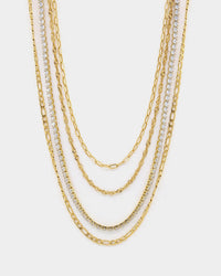Raising Hell Women's 4 Chain Customisable Clasp Gold