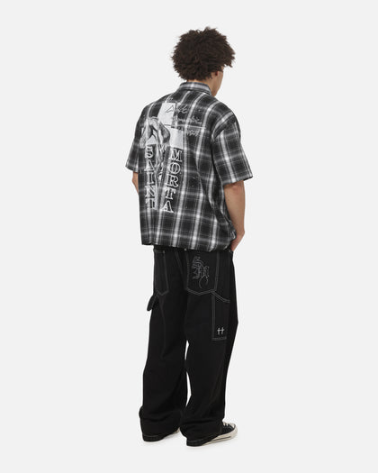 Saint Morta Dark Romance Button Up Shirt Black/White