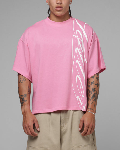 Loiter Script T-Shirt Pink