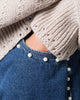MNML Studded Denim Shorts Blue