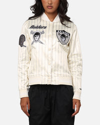 Pro Standard Women's Las Vegas Raiders Satin Jacket Eggshell/Grey