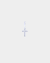 Saint Morta Mini Cross Earring Iced White Gold
