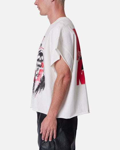 MNML Grim Cutoff Muscle T-Shirt Off White