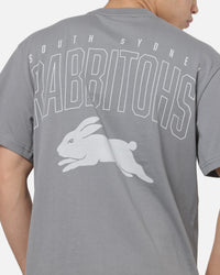 Bleacher Athletic South Sydney Rabbitohs NRL Attrition Solid T-Shirt Grey