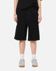 S Double Denim Standard Shorts Black Rinse