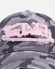Von Dutch Washed Twill Trucker Hat Camo Pink