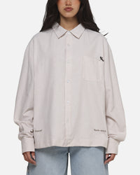 Carre x Disney M&F Long Sleeve Oxford Shirt Ecru/Dark Khaki