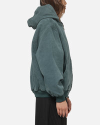 Carre Sherpa Lined Hoodie Forest Green